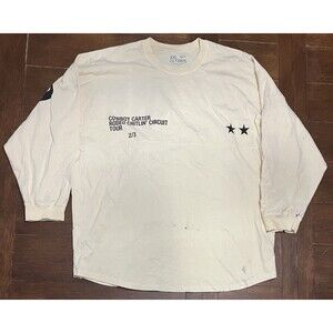 Beyoncé Cowboy Carter Tour 2025 Official Long Sleeve Cream Shirt Merch Sz 2XL